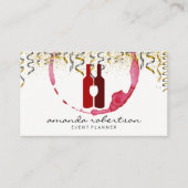 Carte De Visite Logo du vin | Party Confetti (Devant)