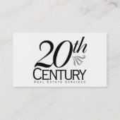 Carte De Visite Logo du XXe siècle (4), Immobilier du XXe siècle.. (Dos)