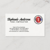 Carte De Visite Logo du yoga Pose | Humaniste moderne (Dos)