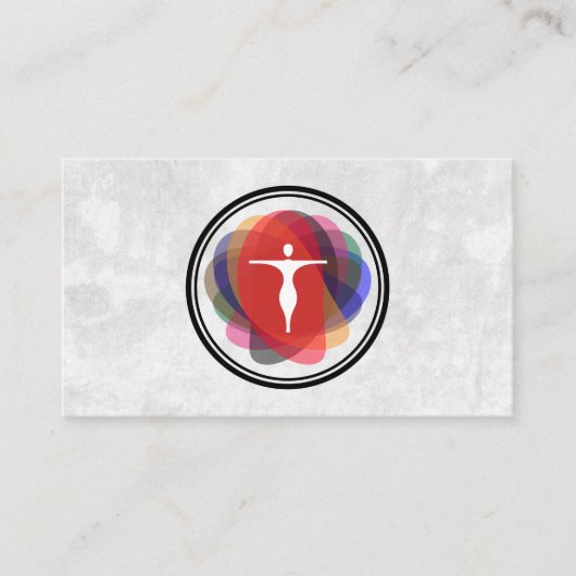 Carte De Visite Logo du yoga Pose | Humaniste moderne (Devant)