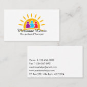 Carte De Visite Logo d'un ergothérapeute moderne brillant (Devant / Derrière)