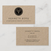 Carte De Visite Logo d'un professeur de tennis de kraft russe en n (Devant / Derrière)