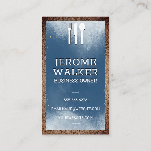Carte De Visite Logo d'ustensile | Culinaire (Devant)