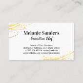 Carte De Visite Logo d'ustensile d'or | Herbes et épices | Culinai (Dos)