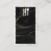 Carte De Visite Logo d'ustensile | Marbre (Dos)