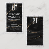 Carte De Visite Logo d'ustensile | Marbre (Devant / Derrière)