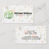 Carte De Visite Logo d'ustensiles biologiques | Arrière - plan de  (Devant / Derrière)