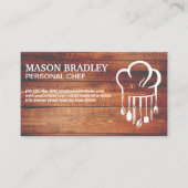 Carte De Visite Logo d'ustensiles de cuisine Casquette Chef | Culi (Devant)