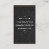 Carte De Visite Logo d'ustensiles métalliques d'or | Cuir (Dos)