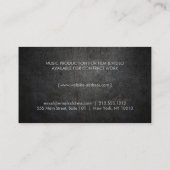 Carte De Visite Logo Edgy Faux Gold Triangle sur Black Metal (Dos)