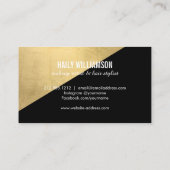 Carte De Visite Logo Edgy Geometry Circle Monogram Gold/Black (Dos)