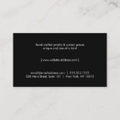 Carte De Visite Logo Edgy Rose Gold Triangle en marbre noir (Dos)