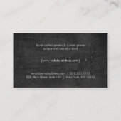 Carte De Visite Logo Edgy Rose Gold Triangle sur bois noir (Dos)