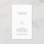 Carte De Visite Logo Edgy Rose Gold Triangle sur Light Grey (Dos)