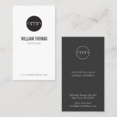 CARTE DE VISITE LOGO ÉLECTRIQUE MODERNE (Devant / Derrière)