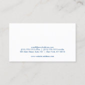 Carte De Visite LOGO ÉLECTRIQUE MODERNE LIGHTBULB sur BLEU (Dos)