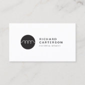 CARTE DE VISITE LOGO ÉLECTRIQUE MODERNE SUR WHITE II (Devant)