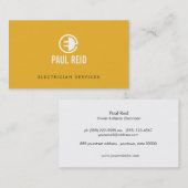 Carte De Visite Logo électronique moderne Jaune (Devant / Derrière)