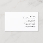 Carte De Visite Logo électronique moderne Noir (Dos)