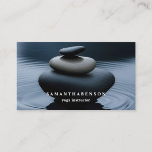 Carte De Visite Logo Élégant Aquarelle Zen Yoga Santé Guérison