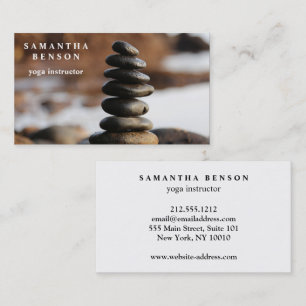 Carte De Visite Logo Élégant Aquarelle Zen Yoga Santé Guérison