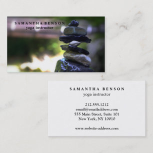Carte De Visite Logo Élégant Aquarelle Zen Yoga Santé Guérison
