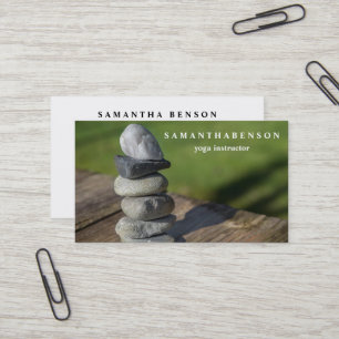 Carte De Visite Logo Élégant Aquarelle Zen Yoga Santé Guérison