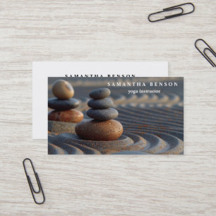 Carte De Visite Logo Élégant Aquarelle Zen Yoga Santé Guérison B