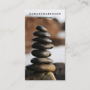 Carte De Visite Logo Élégant Aquarelle Zen Yoga Santé Guérison B
