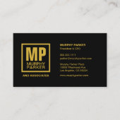 Carte De Visite Logo Elegant Black Gold (Devant)