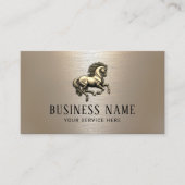 Carte De Visite Logo Élégant Cheval Equine Training Equestrial (Devant)