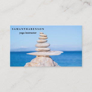 Carte De Visite Logo élégant de couleur d'eau Zen Yoga Guérison Sa