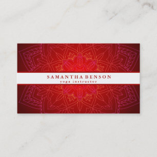Carte De Visite Logo élégant de mandala de lotus en or pour le yog