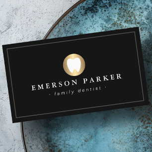 Carte De Visite Logo élégant dentiste dentiste dentiste dentaire n