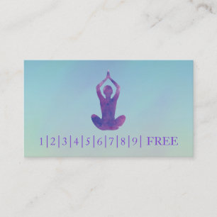 Carte De Visite Logo élégant d'instructeur de YOGA d'aquarelle