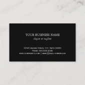 Carte De Visite Logo Elegant Gold Black White Stripes (Dos)