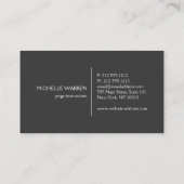 Carte De Visite Logo Elegant Gold Leaf Trio sur Dark Grey (Dos)