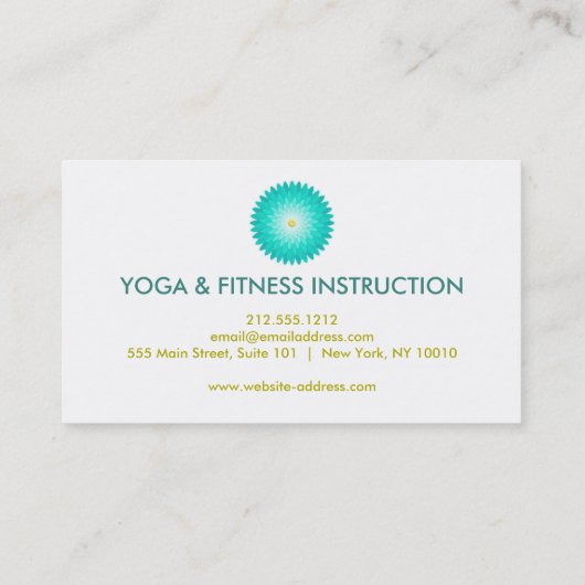 Carte De Visite Logo élégant Lotus Flower Yoga (Dos)