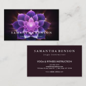 Carte De Visite Logo élégant Lotus Flower Yoga (Devant / Derrière)