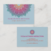 Carte De Visite Logo élégant Lotus Flower Yoga (Devant / Derrière)