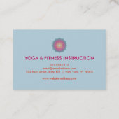 Carte De Visite Logo élégant Lotus Flower Yoga (Dos)