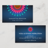 Carte De Visite Logo élégant Lotus Flower Yoga (Devant / Derrière)