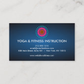Carte De Visite Logo élégant Lotus Flower Yoga (Dos)