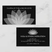 Carte De Visite Logo élégant Lotus Flower Yoga (Devant / Derrière)