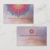 Carte De Visite Logo élégant Lotus Flower Yoga (Devant / Derrière)