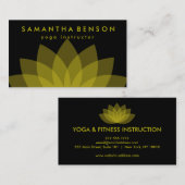 Carte De Visite Logo élégant Lotus Flower Yoga (Devant / Derrière)