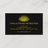 Carte De Visite Logo élégant Lotus Flower Yoga (Dos)