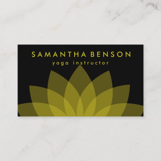 Carte De Visite Logo élégant Lotus Flower Yoga (Devant)