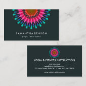Carte De Visite Logo élégant Lotus Flower Yoga (Devant / Derrière)