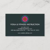 Carte De Visite Logo élégant Lotus Flower Yoga (Dos)